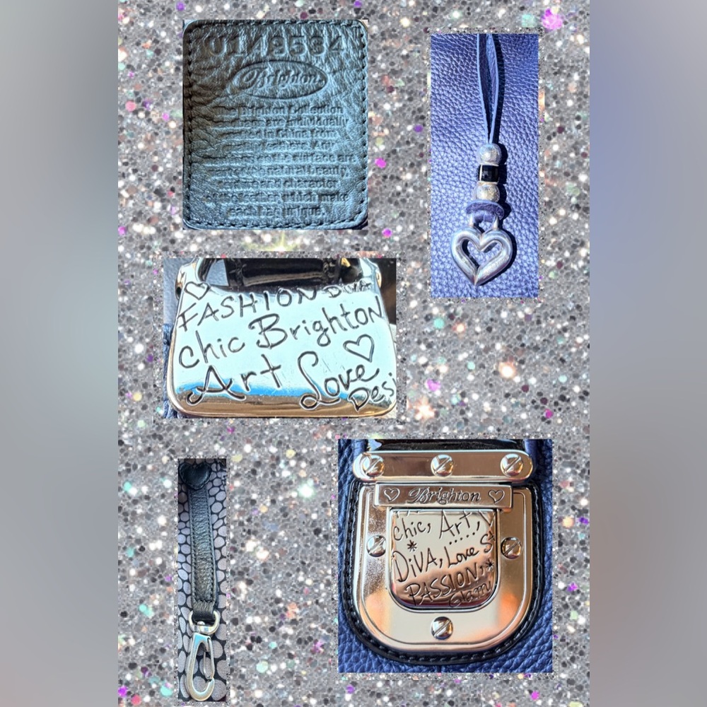 Brighton DOVIMA Like New Leather Bag, Crossbody Wallet, Orig Dust Bag, & Box - Picture 8 of 16